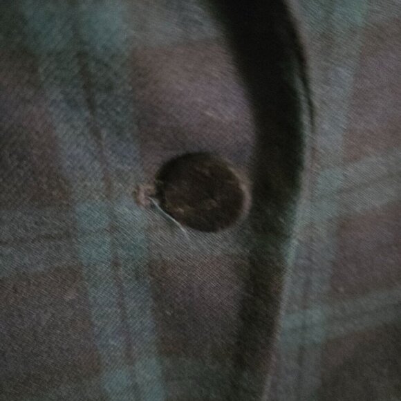 Talbots Black Watch Plaid Velvet Collar/ Buttons Peplum Back Wool Blend Size 4 - Picture 5 of 9